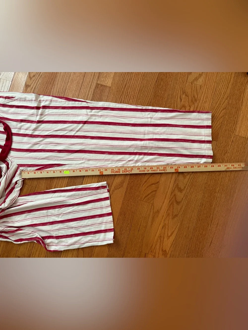 Soma Red Candy Cane Stripe Pajama Set Cotton Modal